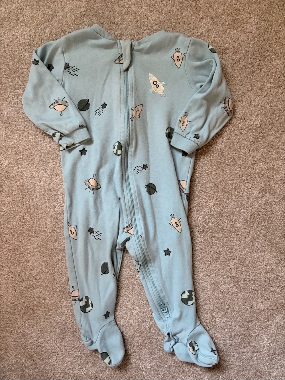 Pekkle - Space-Print Kids One-Piece Pajamas